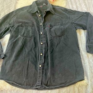 Levis Denim Jacket Shirt Size L Me Unisex Black N